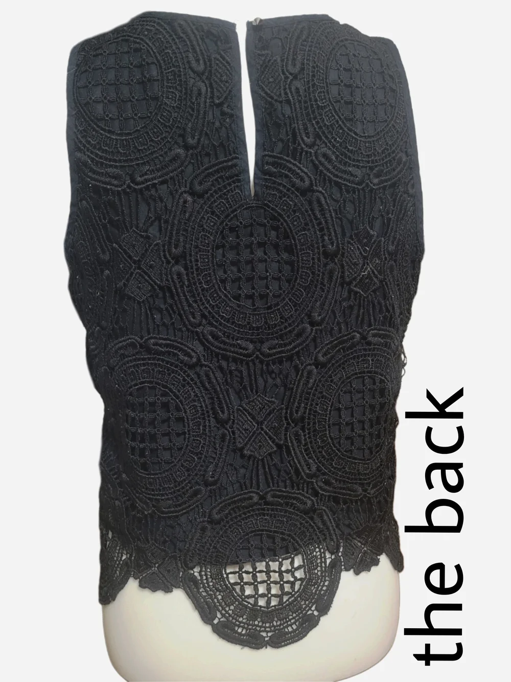 Banana Republic Black Crochet Crop Tank